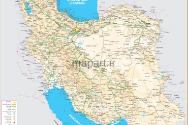 نقشه توریستی ایران انگلیسی