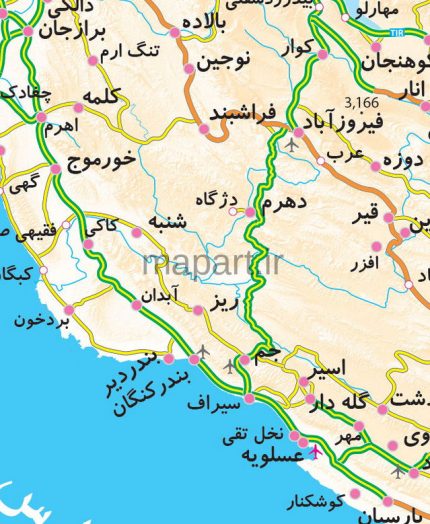 نقشه توریستی ایران فارسی نقشه ای است به زبان فارسی