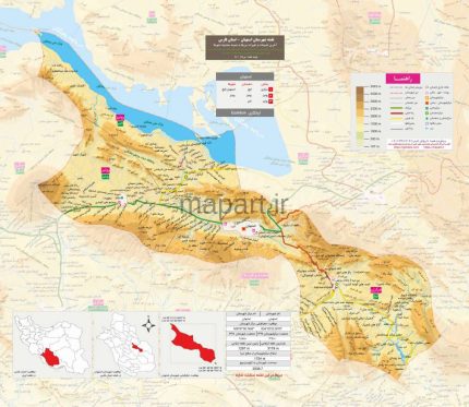 نقشه شهرستان استهبان