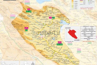 نقشه شهرستان بیضا