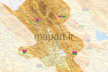 نقشه شهرستان سپیدان