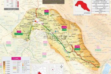 نقشه شهرستان کوه چنار