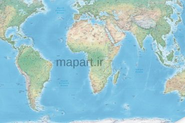 نقشه طبیعی جهان 2021