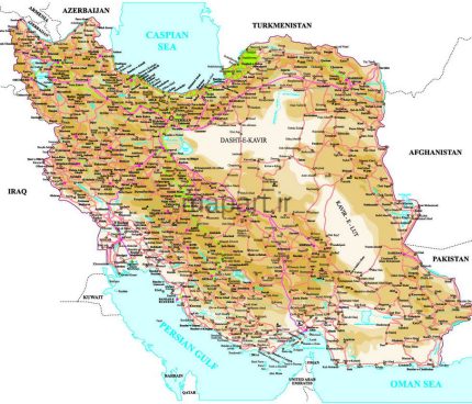 نقشه وکتور ایران انگلیسی