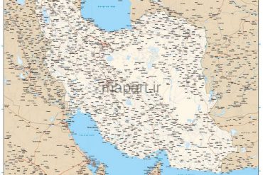 نقشه وکتور ایران زبان انگلیسی