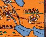 نقشه کودکانه دنیای قدیم مربوط به سال 1926 میلادی