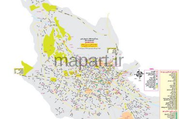 نقشه گردشگری شیراز 1388