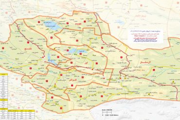 نقشه شهرستانهای جنوب استان فارس