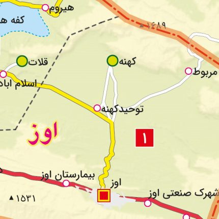نقشه شهرستانهای لارستان خنج اوز گراش جویم