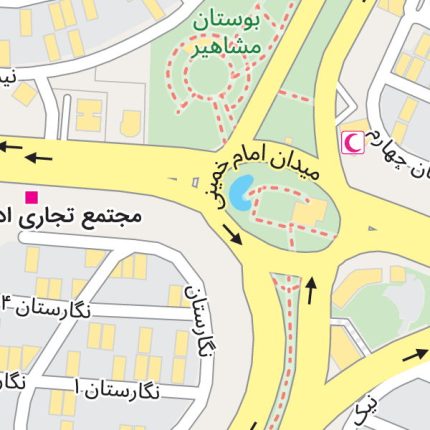 نقشه شهر پردیس جئورفرنس شده با کیفیت بالا