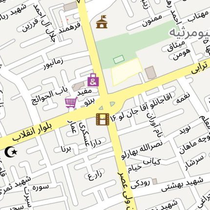 نقشه وکتور شهر شهریار با کیفیت بالا