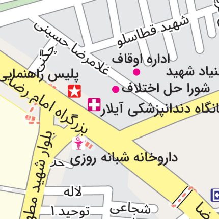 نقشه پاکدشت تهران با کیفیت بالا