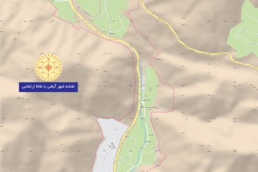 نقشه ارتفاعی شهر آبعلی