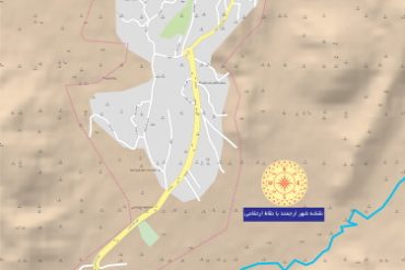 نقشه ارتفاعی شهر ارجمند