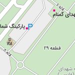 نقشه بهشت زهرا تهران جئورفرنس شده با کیفیت بالا