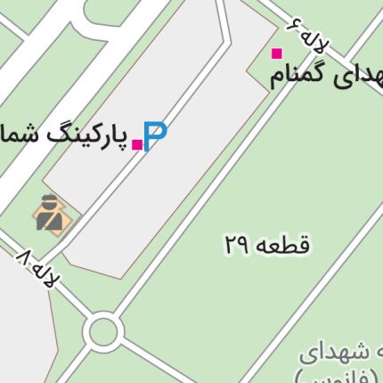 نقشه بهشت زهرا تهران جئورفرنس شده با کیفیت بالا