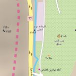 نقشه جئورفرنس شهر آبعلی با ارتفاعات