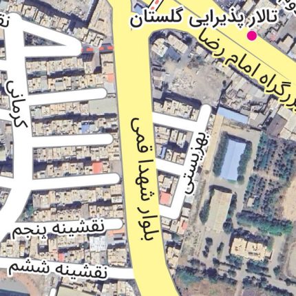 نقشه جئورفرنس پاکدشت با تصویر ماهواره