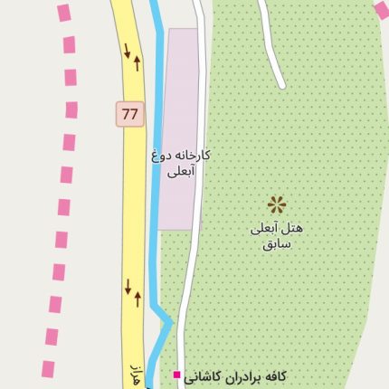 نقشه شهر آبعلی در استان تهران