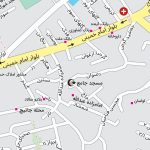 نقشه شهر لواسان جئورفرنس شده با کیفیت بالا