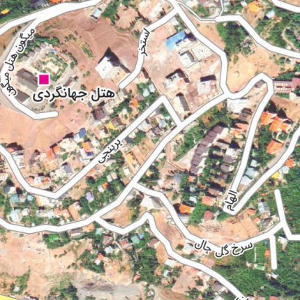 نقشه ماهواره ای شهر فشم جئورفرنس شده با کیفیت بالا