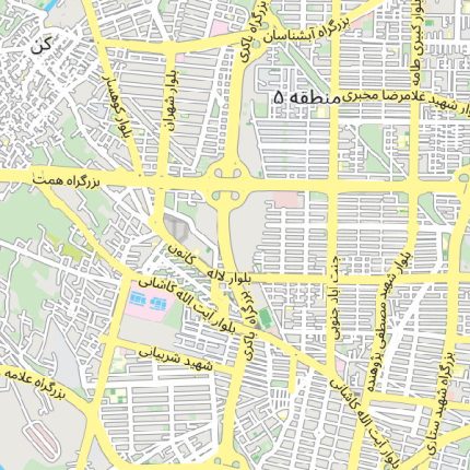 نقشه تهران برای کاربران GIS