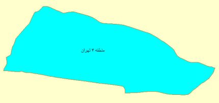 شیپ فایل محدوده شهرداری منطقه ۴ تهران