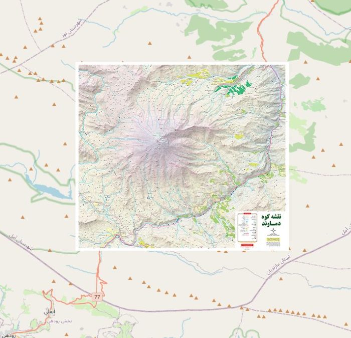 تست نقشه دماوند روی OpenStreetMap