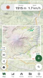 تست نقشه روی GAIA GPS
