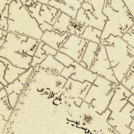 محلات شیراز قدیم در یک نقشه