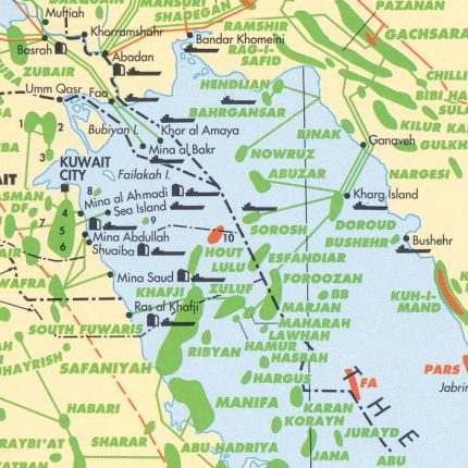 Energy map of the Middle East 1991