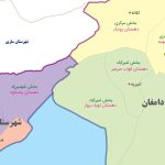نقشه تقسیمات سیاسی استان سمنان 1402