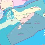 نقشه تقسیمات سیاسی استان هرمزگان سال 1402