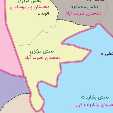نقشه تقسیمات سیاسی استان قزوین در سال 1402