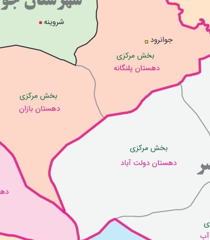 نقشه تقسیمات سیاسی استان کرمانشاه در سال 1402