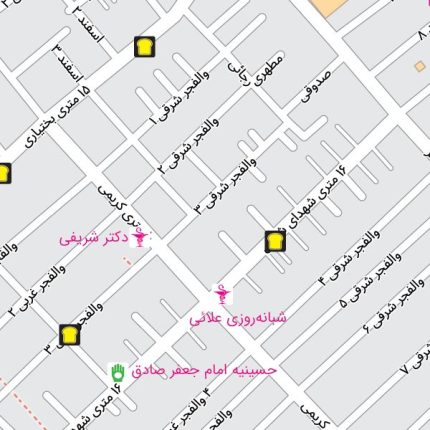 نقشه جئورفرنس صالحیه تهران با کیفیت بالا