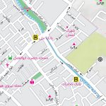 نقشه جئورفرنس صبا شهر تهران با کیفیت بالا
