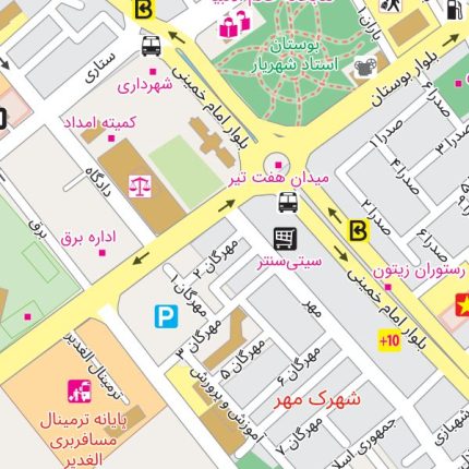 نقشه نسیم شهر در استان تهران