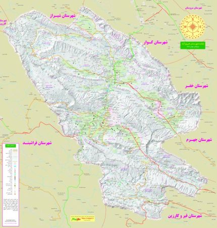 نقشه شهرستان فیروزآباد