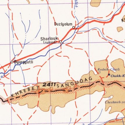 Kizyl Arvat topo map 500000