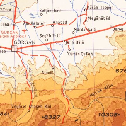 Shahrud topo map 500000