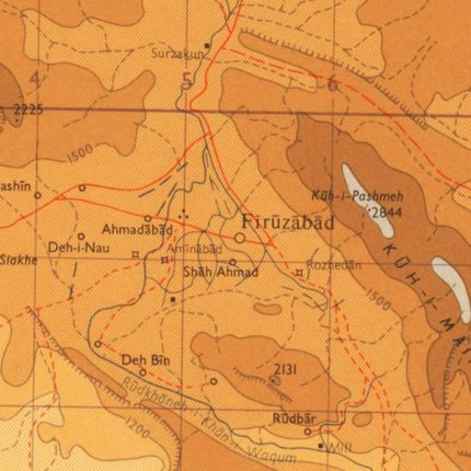 Shiraz topo map 500000