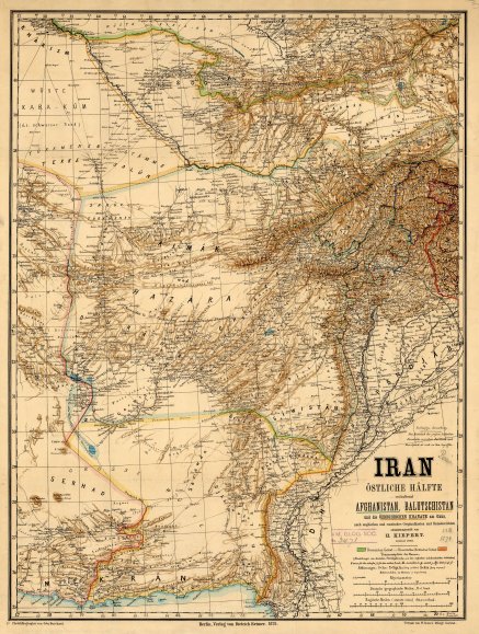 نقشه ایران نیمه شرقی 1878 میلادی نقشه ایران نیمه شرقی 1878 میلادی