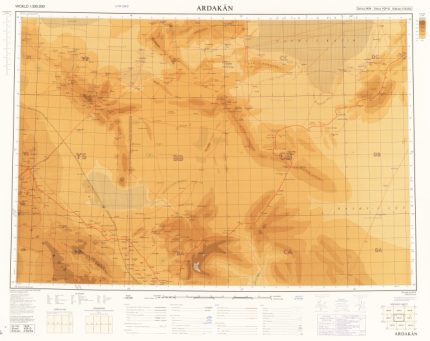 نقشه توپوگرافی اردکان مقیاس 500000