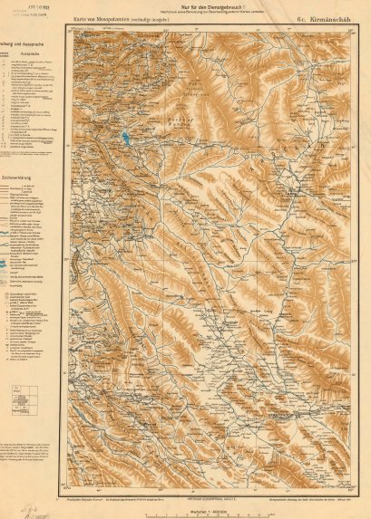 نقشه کرمانشاه 1917 میلادی