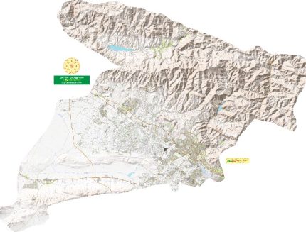 نقشه توپوگرافی استان تهران