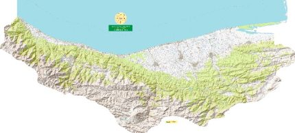نقشه توپوگرافی استان مازندران