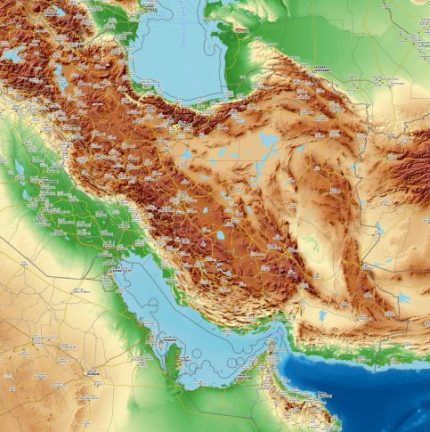 نقشه توپوگرافی ایران OpenTopoMap