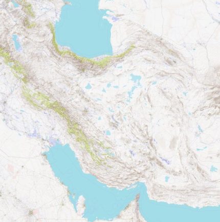 نقشه توپوگرافی ایران با کیفیت بالا